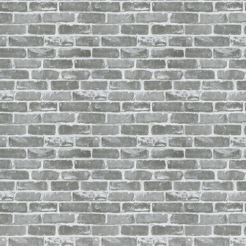 Timeet 17.7"Ã—197" 3D Gray Brick Wallpaper Peel and Stick Wallpaper Self Adhesive Contact Paper Faux Brick Textured Wallpaper for Room Wall Decor Vinyl Film Roll - Image 1